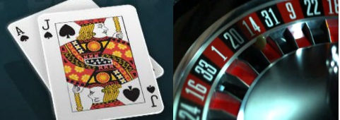 Blackjack roulette table