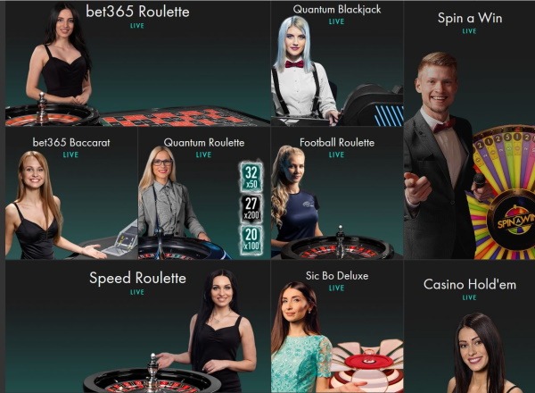 live casino games bet365
